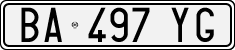 License plate of Italy, Cars (1994 year series)