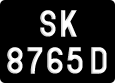 License plate of Malaysia, AB(C) 1(234) D