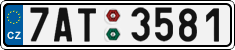License plate of the Czech Republic, Cars (2001)