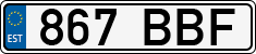 License plate of Estonia, Regular car plates