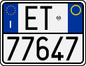 License plate of Italy, Motorcycles (1994 year series)