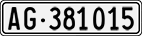 License plate of Switzerland, Cars
