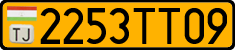 License plate of Tajikistan, Public transport (2009)