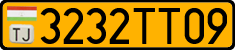License plate of Tajikistan, Public transport (2009)