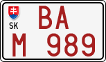 License plate of Slovakia, Dealer