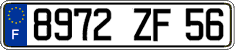 French license plate, FNI