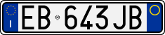 License plate of Italy, Cars (1994 year series)