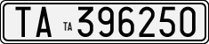 License plate of Italy, Cars (1927 year series)