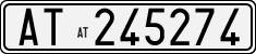 License plate of Italy, Cars (1927 year series)