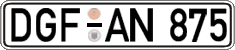 German license plate, Regular plates