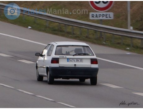 5474 XN 35, Citroёn ZX (Ille-et-Vilaine) French license plate