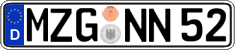 German license plate, Regular plates