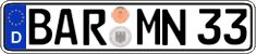 German license plate, Regular plates