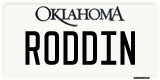 Oklahoma, Vanity Plates