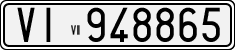 License plate of Italy, Cars (1927 year series)