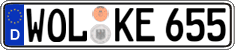 German license plate, Regular plates