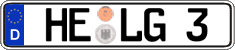 German license plate, Regular plates