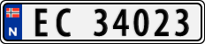 License plate of Norway, Cars