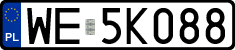 License plates of Poland, Regular car plates