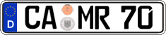 German license plate, Regular plates