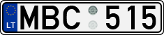 License plate of Lithuania, Cars