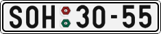 License plate of the Czech Republic, Cars (1960)