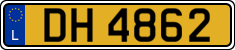 License plate of Luxembourg, 2003 year system