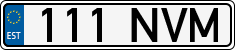 License plate of Estonia, Regular car plates