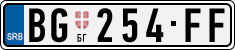 License plate of Serbia, Cars