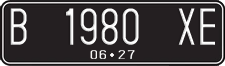 License plate of Indonesia, Regular plates