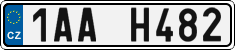License plate of the Czech Republic, Cars (2001)