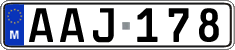 License plate of Malta, Regular plates (ABC 123)