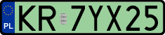 License plates of Poland, Electric vehicles