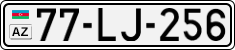 License plate of Azerbaijan, Cars