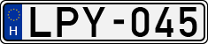 license plates of Hungary, Cars (1990)