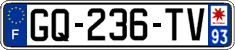 French license plate, SIV (ordinary)