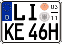 German license plate, Seasonal plates (Oldtimers)