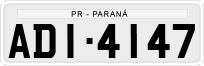 License plate of Brazil, Private owners (1990)