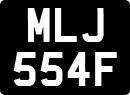 License plate of the United Kingdom, 1963 year system