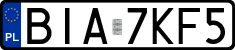 License plates of Poland, Regular car plates