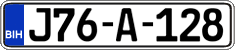 License plate of Bosnia and Herzegovina, Regular plates