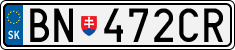License plate of Slovakia, Cars