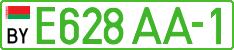 License plate Belarus, Electric vehicles (cars)