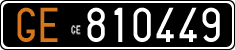 License plate of Italy, Cars (1927 year series)