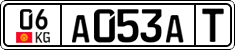 License plate of Kyrgyzstan, Transit plates