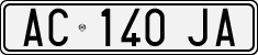 License plate of Italy, Cars (1994 year series)