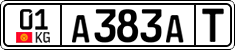 License plate of Kyrgyzstan, Transit plates