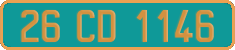 French license plate, Diplomatic