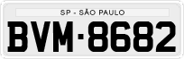 License plate of Brazil, Private owners (1990)