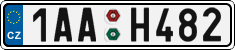 License plate of the Czech Republic, Cars (2001)
